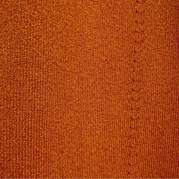 Rust coloured woven fitted mid-length dress. - Picture 3 of 3